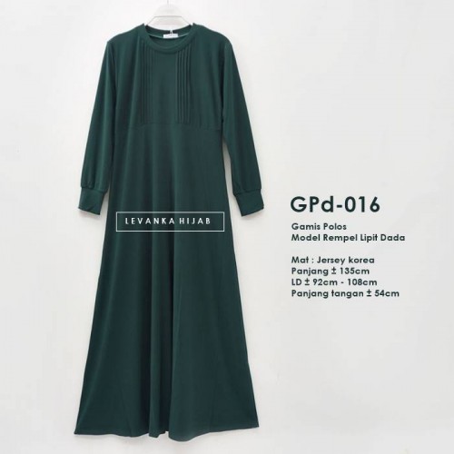 GPd-016 Gamis Polos Rempel Dada